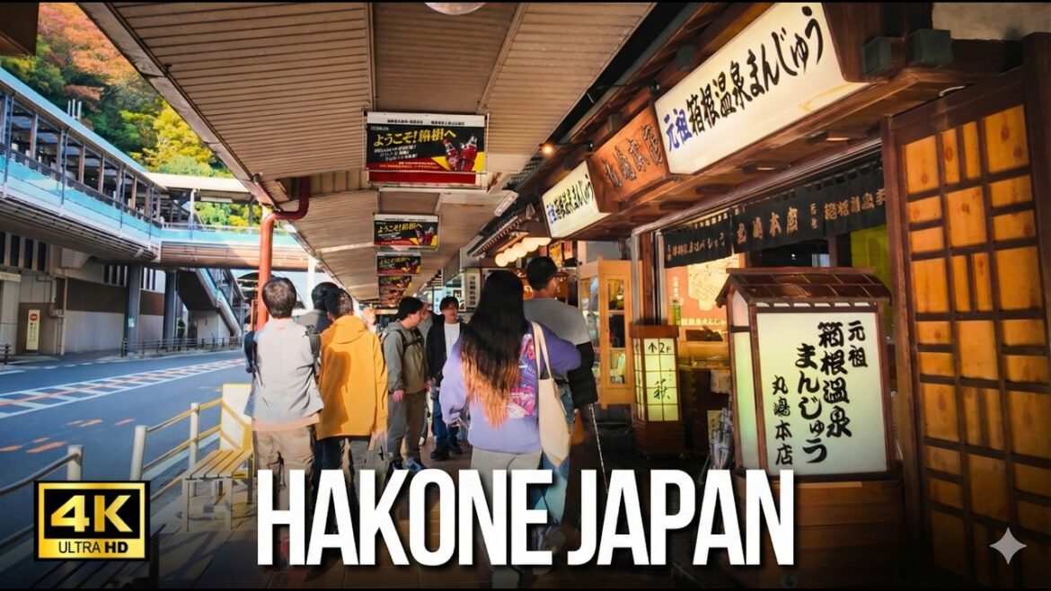 HAKONE JAPAN 4K ASMR Walking Tour - Exploring Secret Alleys & Hidden Waterfall 【4K HDR】