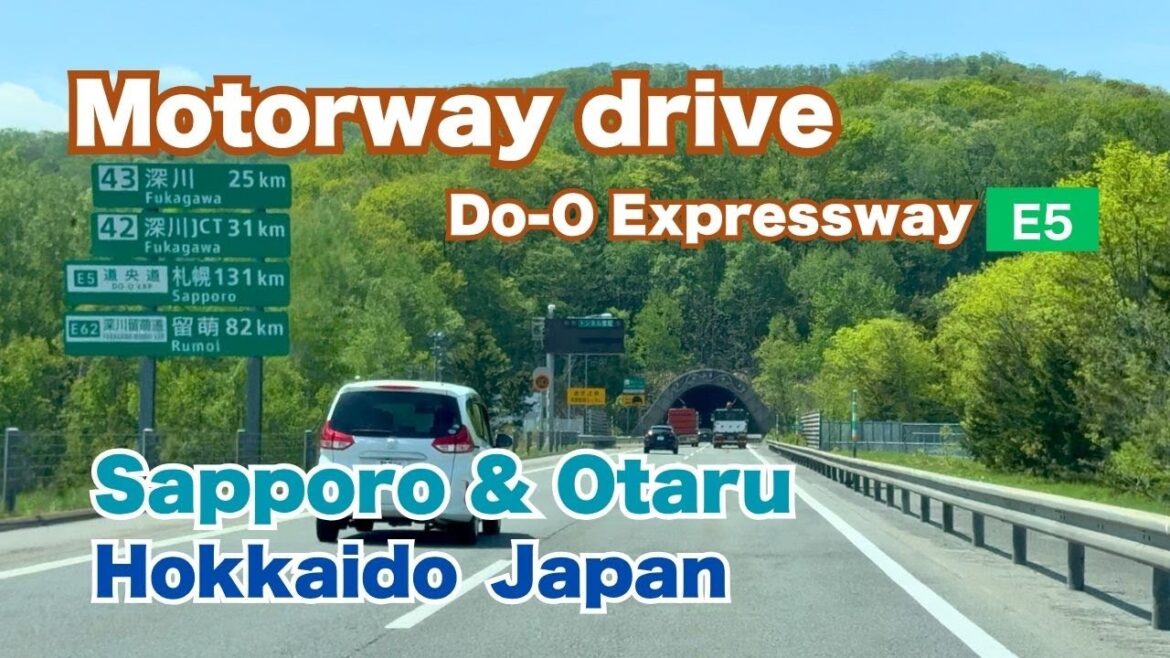 [JAPAN HOKKAIDO] MOTORWAY DRIVE | SAPPORO LILAC | OTARU CANAL | DO-O EXPRESSWAY E5