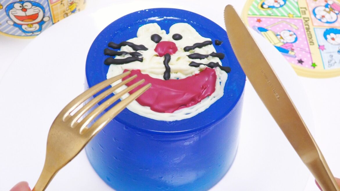 Doraemon Bucket Jelly Easy Cooking with Reusing Doraemon Chocolate Bucket