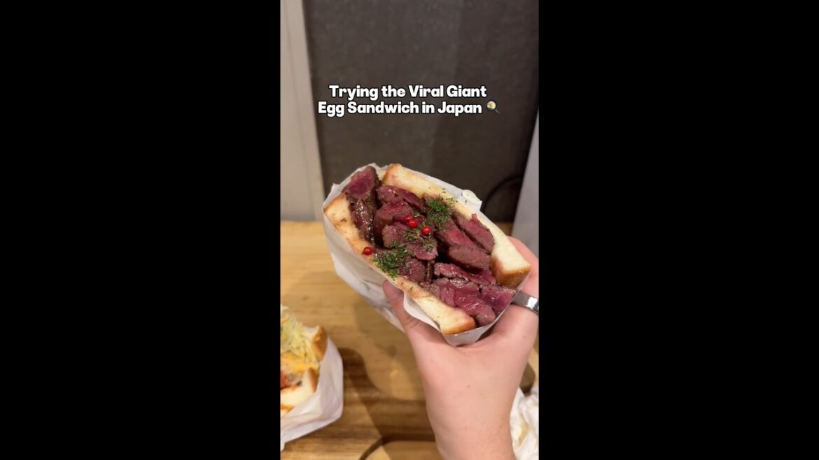 Trying the Viral Giant Egg Sandwich in Japan!