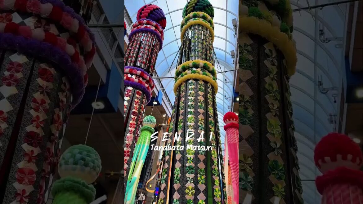 🎋💫Step into a world of vibrant color and ancient tradition at the Sendai Tanabata Matsuri! #japan