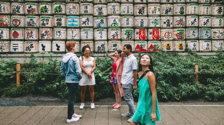 contiki travellers in Japan