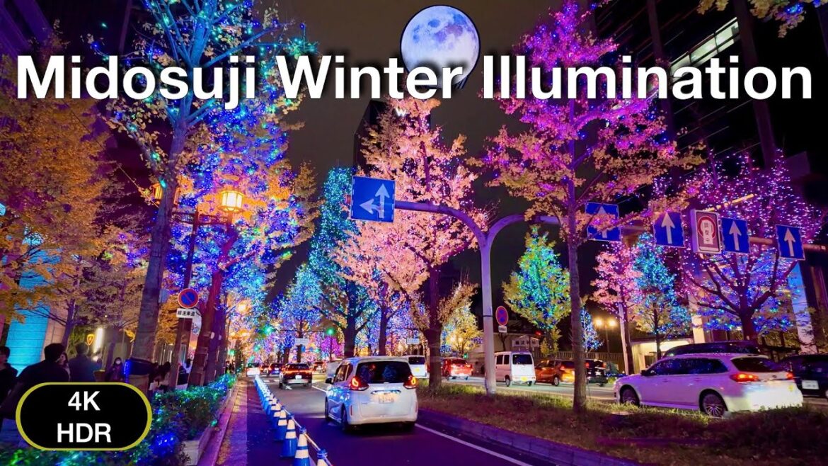 Midosuji Winter Illumination Night Walk Osaka, Japan | Walking Tour | 4K HDR Japan Walk Midosuji Winter Illumination Night Walk Osaka, Japan | Walking Tour | 4K HDR Japan Walk