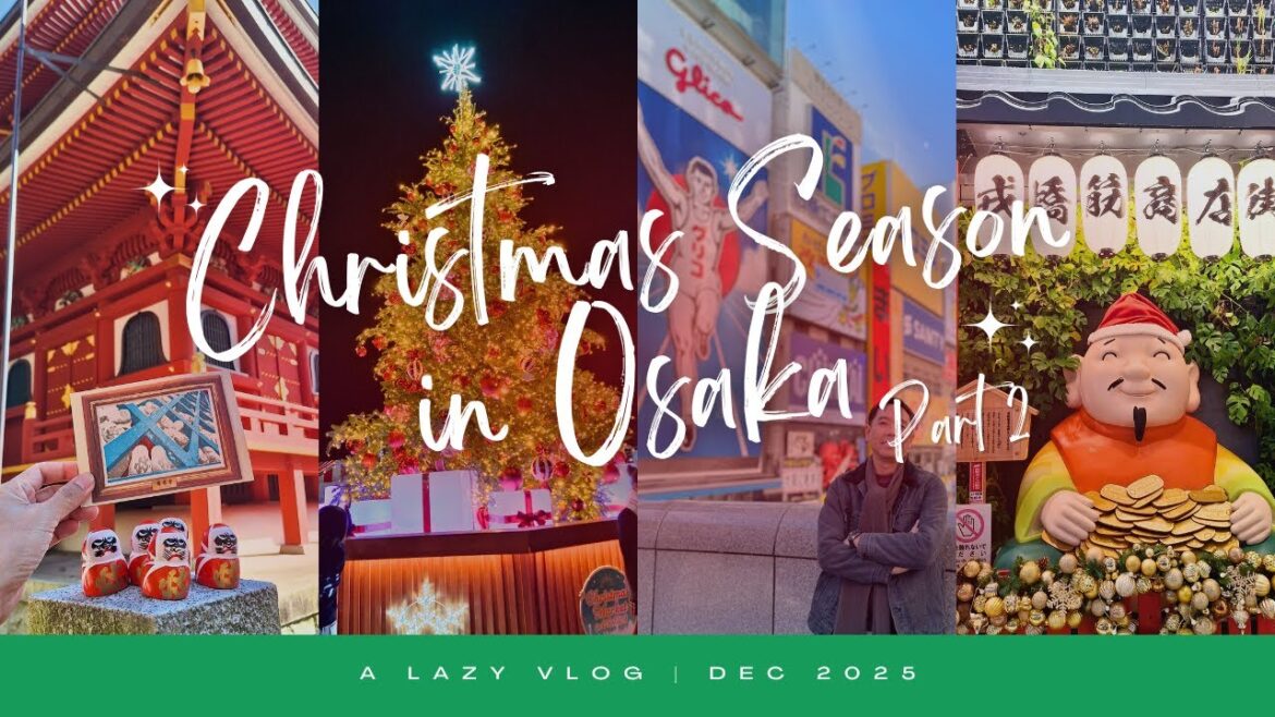 Christmas Season in Osaka 🇯🇵 - Part 2 Katsuoji Temple, Christmas Market, Kobe Pork & Amazon Delivery