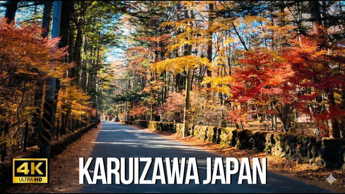 NAGANO JAPAN 4K ASMR Walking Tour - Karuizawa: Late Autumn & Historic Villas【4K HDR】