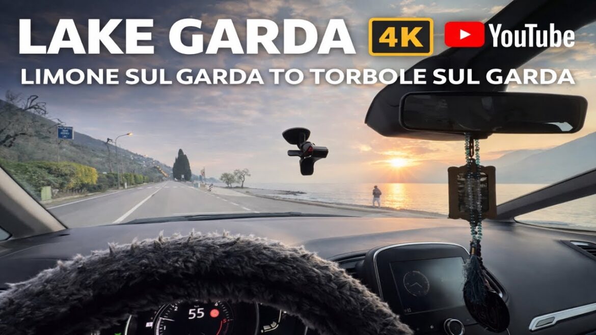 Italy 4K Drive 🇮🇹 Limone sul Garda → Torbole sul Garda | Relaxing Scenic Road