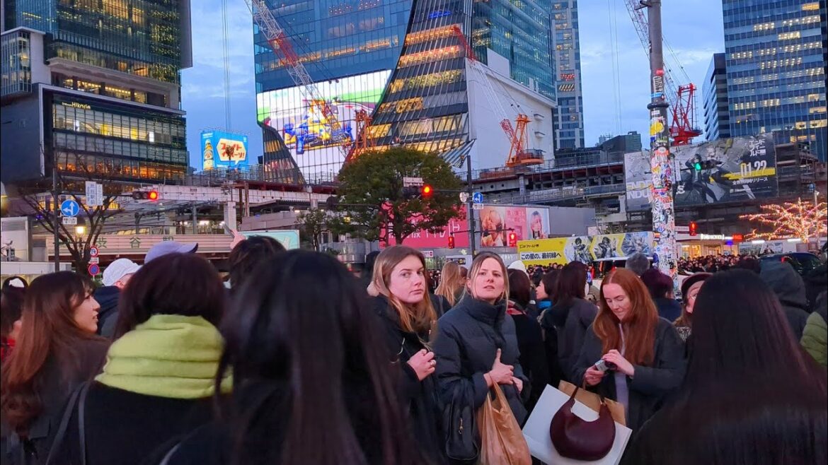 Virtual Walking Tour in Shibuya, Omotesando and Harajuku. Tokyo, Japan.