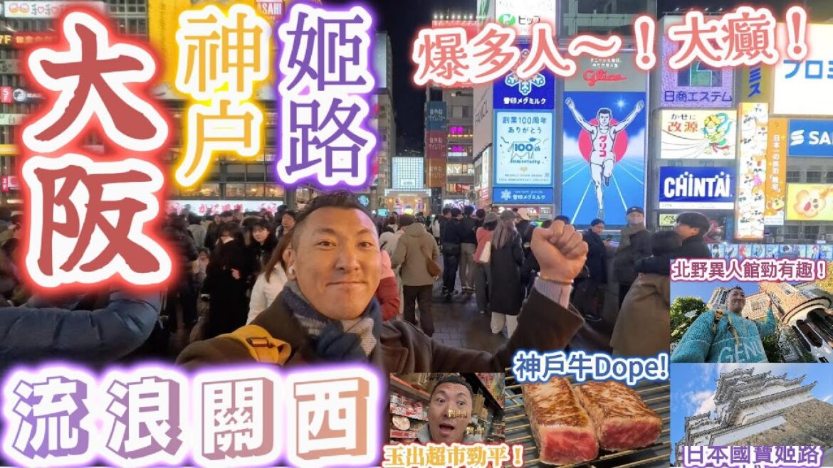 [🇯🇵日本大阪神戶姬路] 流浪關西 EP.3 日本國寶姬路城超宏偉－城堡界Hermes!好古園都Dope!/神戶牛超正著咗兩條褲!/北野異人館好多Fun/神戶港摩天輪配爆浪漫煙火/玉出超市啲嘢平到暈!