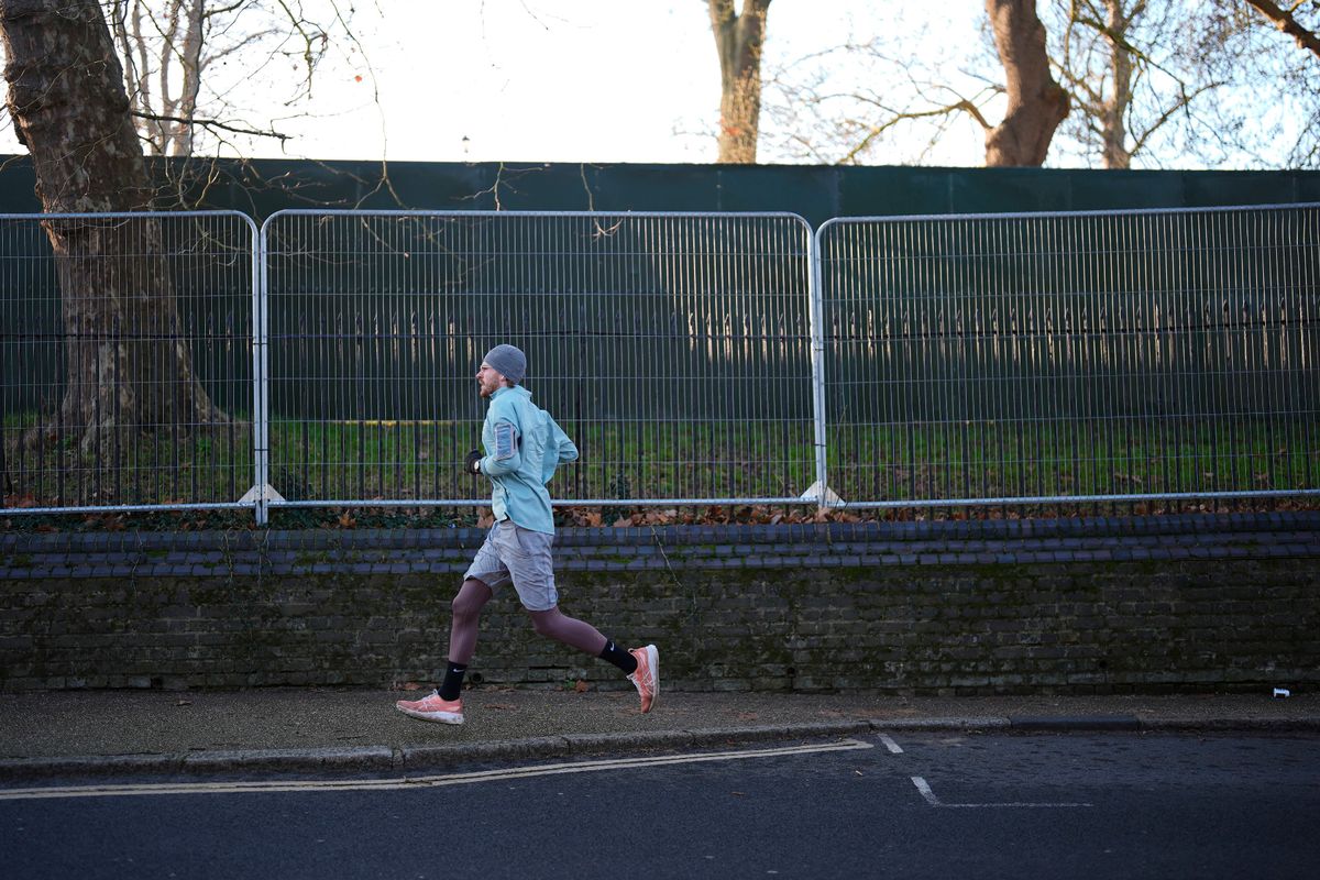 Fencing surrounding Primrose Hill which has been installed around the park ahead of New Year's Eve celebration