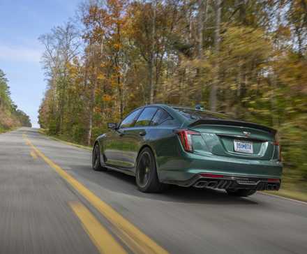Rear 3/4 shot of a 2025 Cadillac CT5-V Blackwing