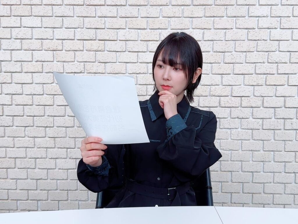 Miura Chiyuki (Nonomi), Ishitobi Erika (Haruka), Risa Taneda (Azusa) and Lynn (Rio) at the Blue Archive Radio show "Sorry for making noise at night!" #17