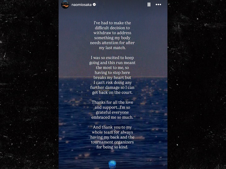 naomi osaka injury insta \