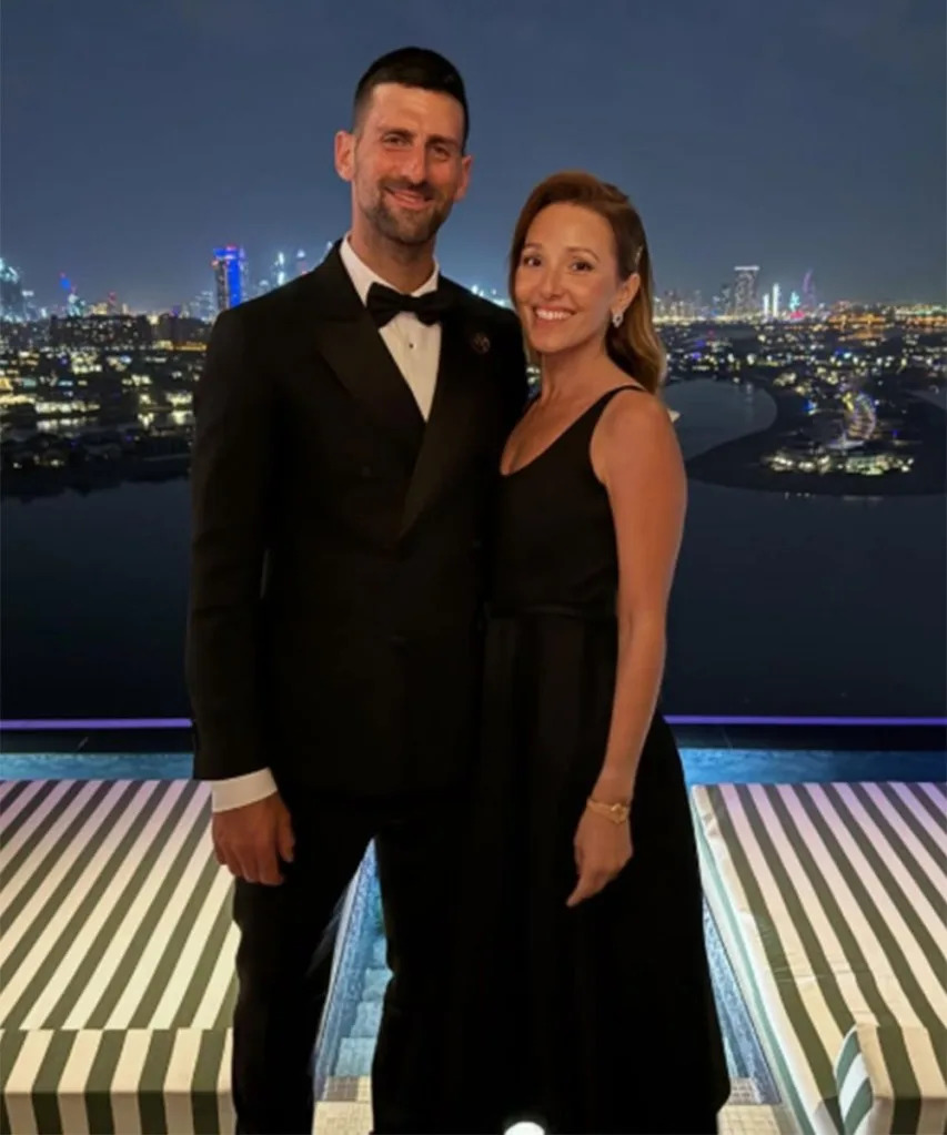 Novak Djokovic and his wife Jelena Djokovic. Instagram/Jelena Djokovic