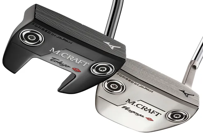 The Mizuno M.Craft Tokyo Nagoya putters are compact mallets.