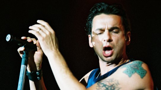 Depeche Mode’s lead singer, Dave Gahan, performing in 2001.
