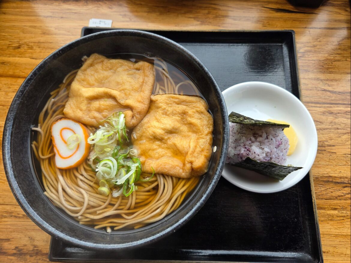 Kitsune soba with juicy fried tofu. Simple, warm, and satisfying.