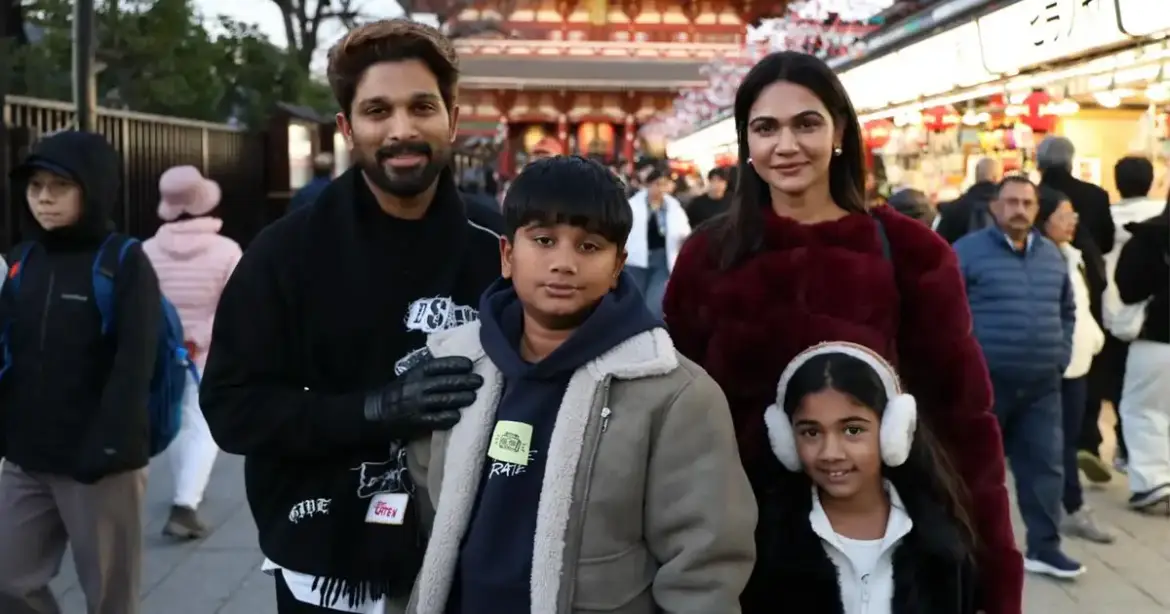 Allu Arjun enjoys family time in Tokyo with Sneha Reddy & kids