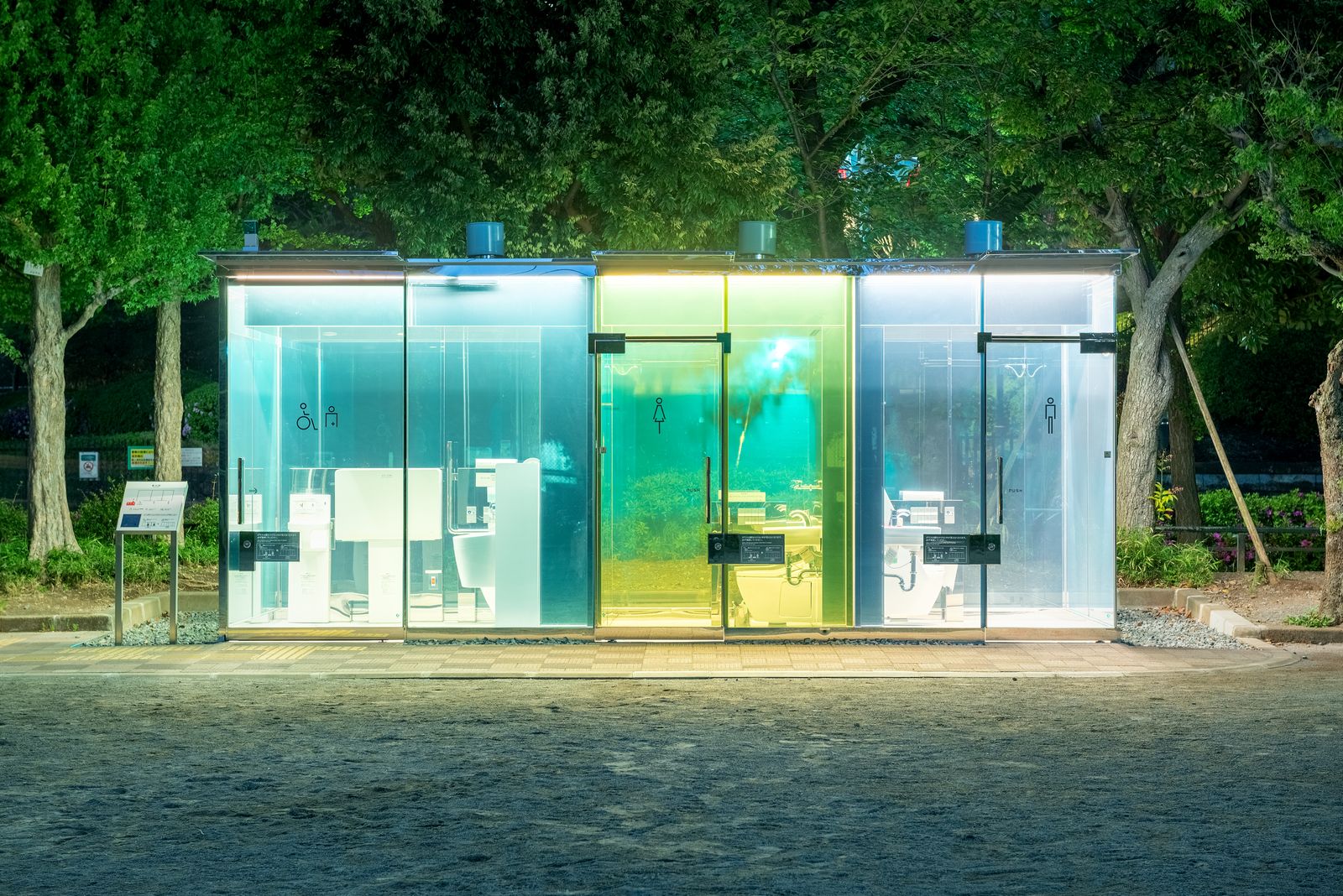 Image may contain Architecture Building Outdoors Shelter Bus Stop Water Indoors Grass Plant and Door