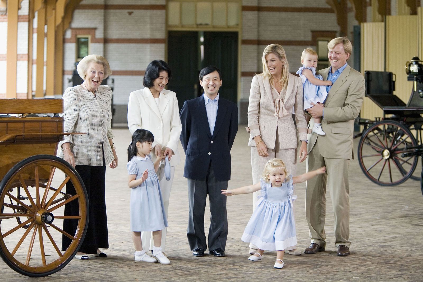 La familia imperial japonesa y la familia real holandesa