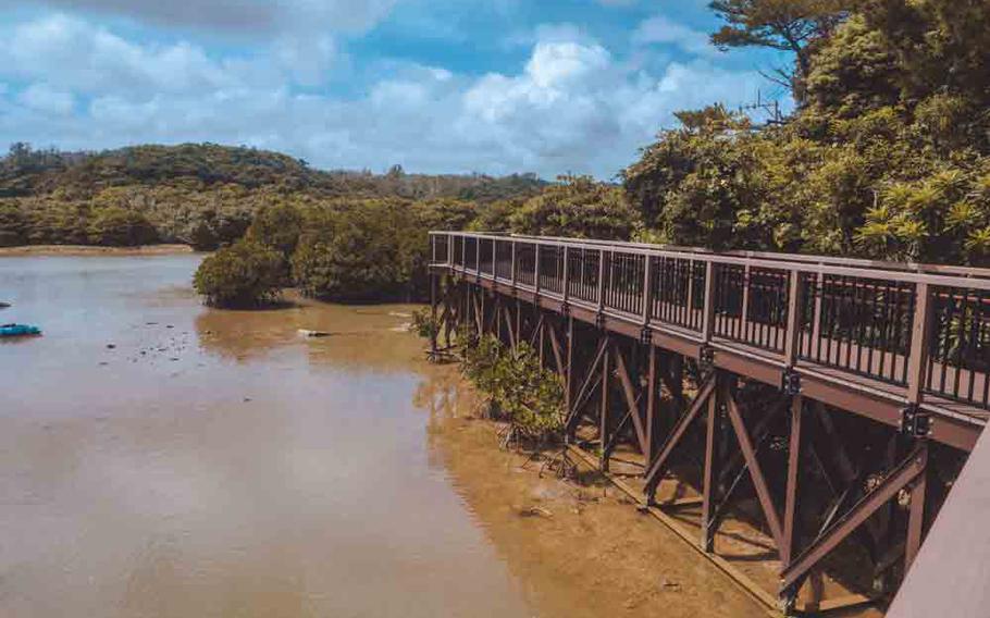 A 965-foot boardwalk runs along Gesashi River.