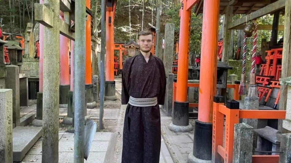 Austin, Contiki traveller, in Japan