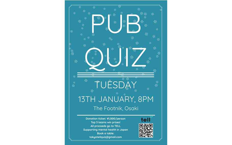 Flyer promoting the quiz event.