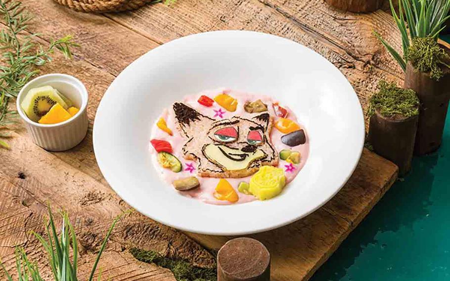 Nick Wilde themed dish at Zootopia 2 café