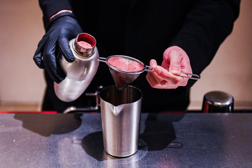 A barista at Lonich; Koffee Mameya Kakeru, Tokyo.