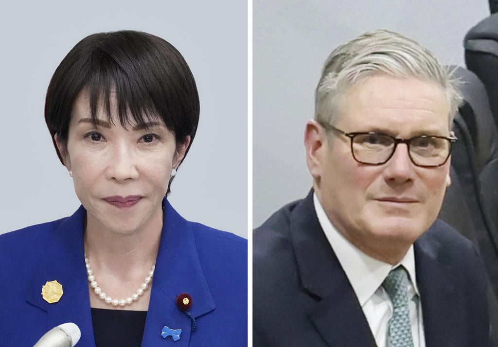 Japanese Prime Minister Sanae Takaichi and British Prime Minister Keir Starmer are due to meet on Saturday in Tokyo. Photo: Kyodo