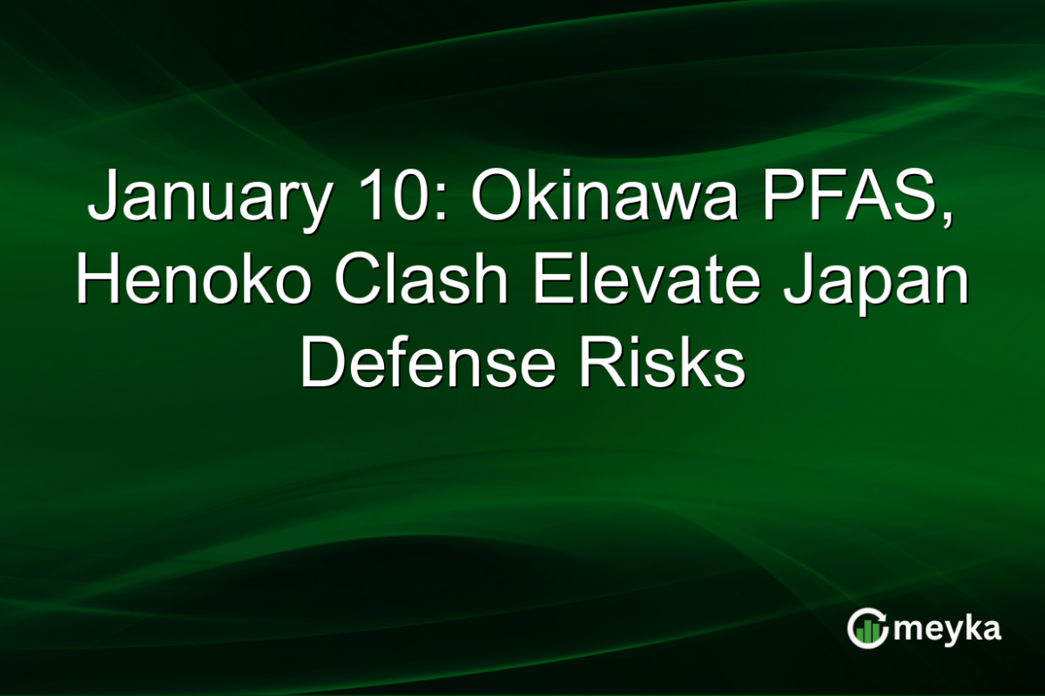 January 10: Okinawa PFAS, Henoko Clash Elevate Japan Defense Risks
