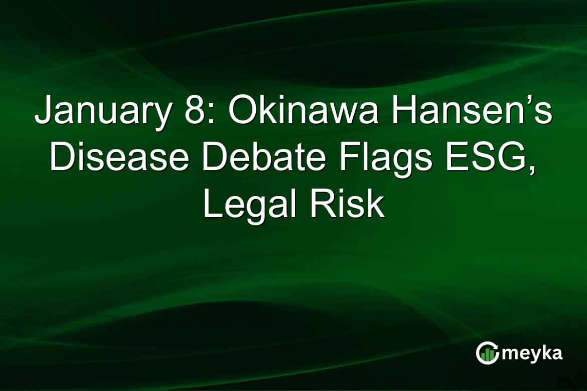 January 8: Okinawa Hansen’s Disease Debate Flags ESG, Legal Risk