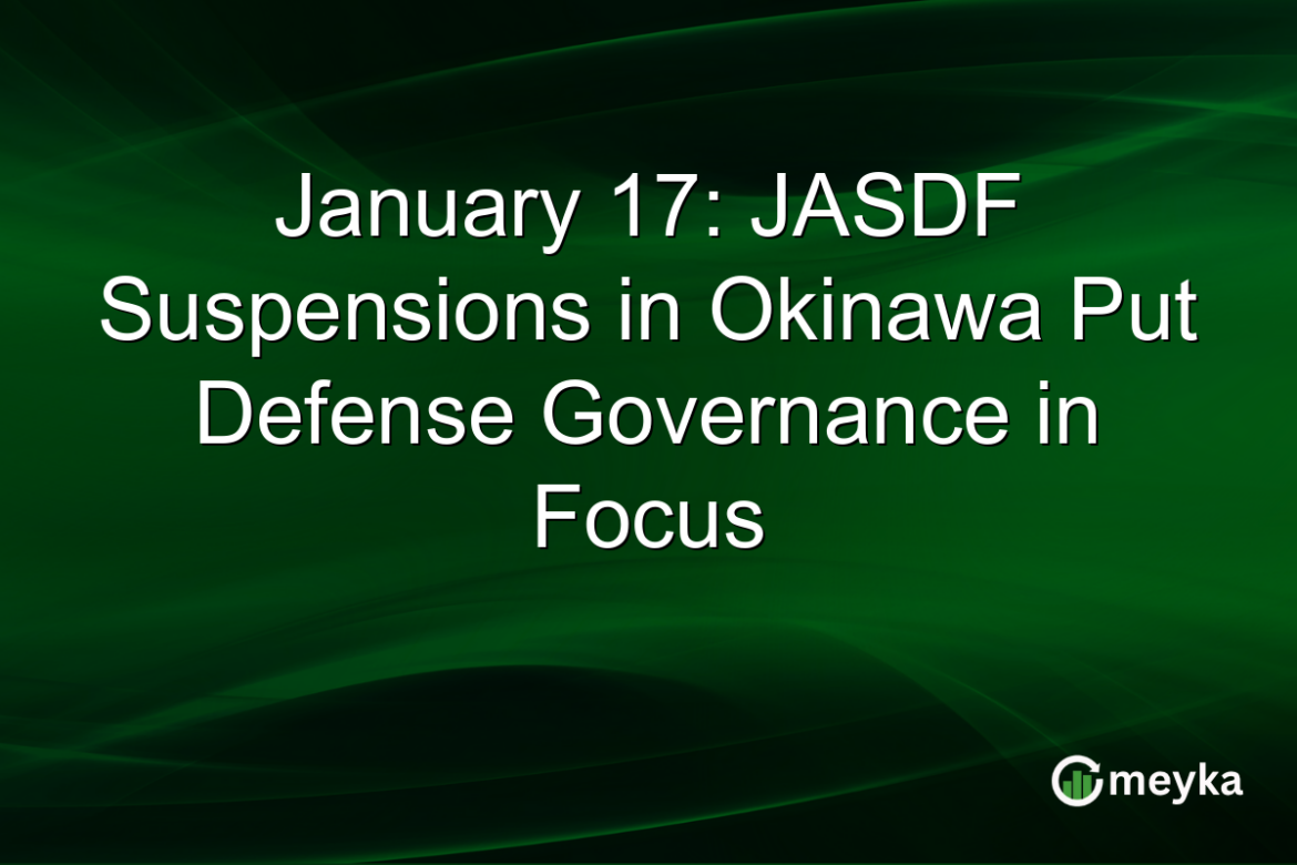 January 17: JASDF Suspensions in Okinawa Put Defense Governance in Focus