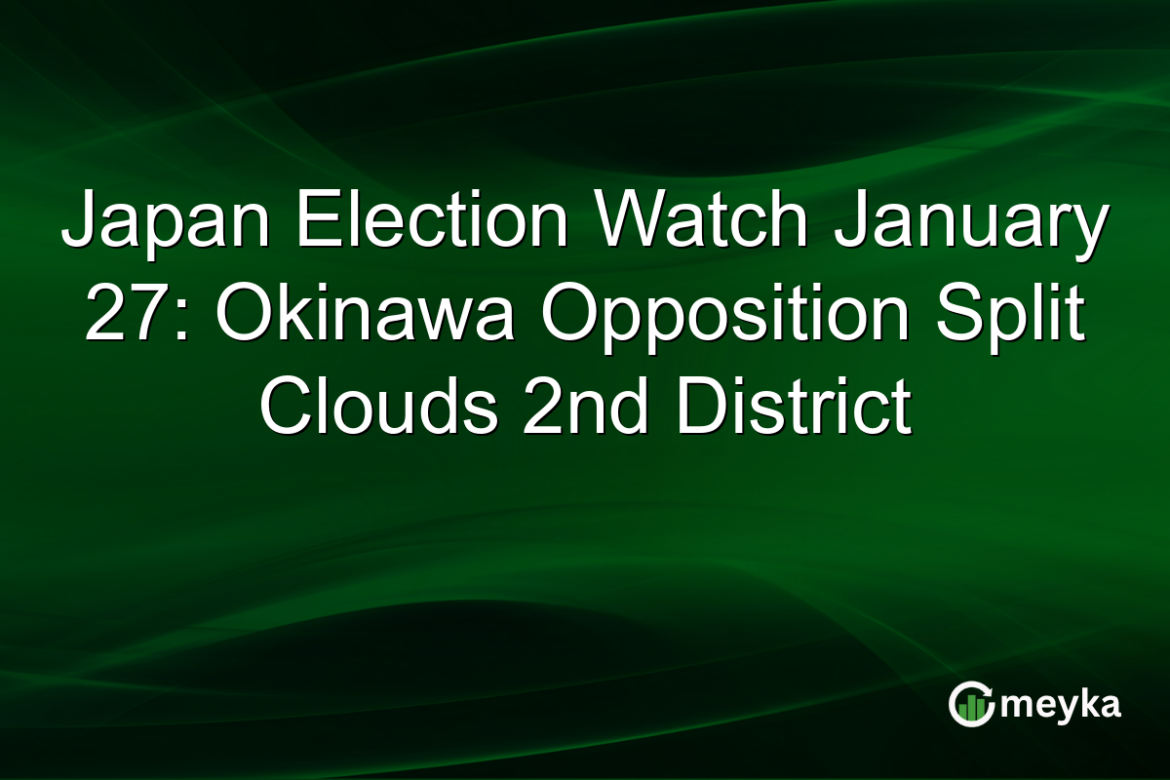 Japan Election Watch January 27: Okinawa Opposition Split Clouds 2nd District Japan Election Watch January 27: Okinawa Opposition Split Clouds 2nd District
