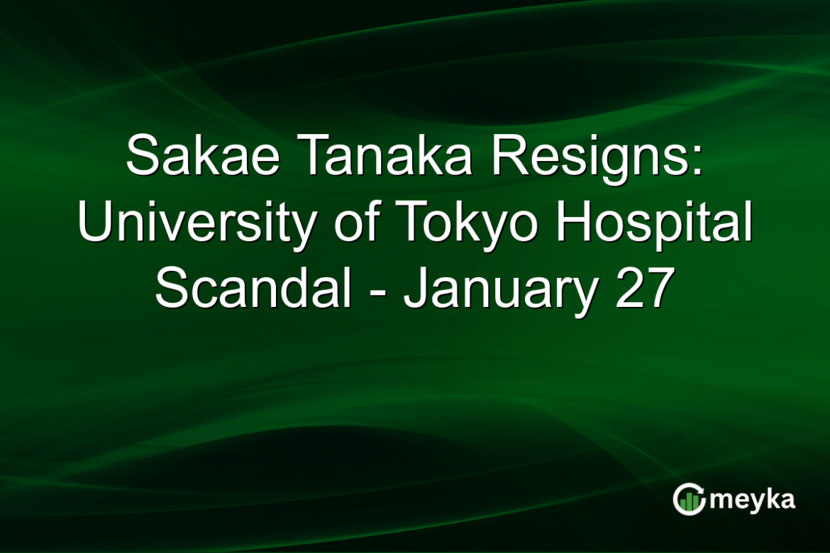 Sakae Tanaka Resigns: University of Tokyo Hospital Scandal - January 27