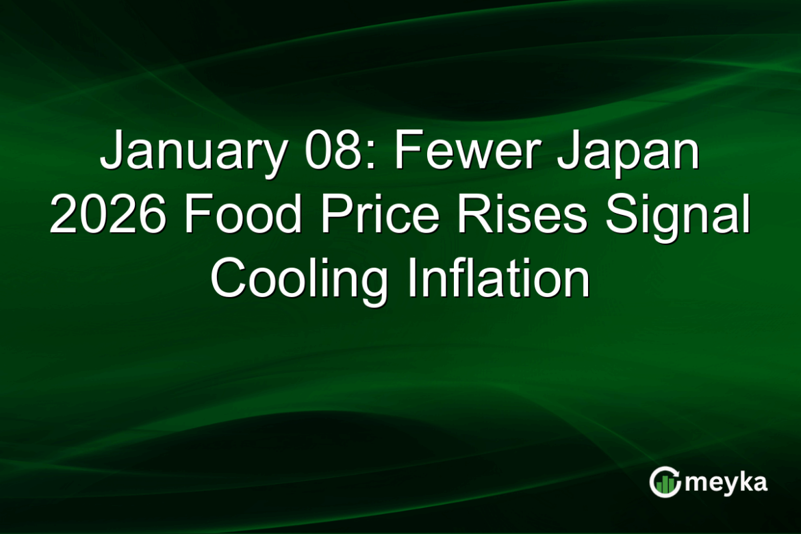 January 08: Fewer Japan 2026 Food Price Rises Signal Cooling Inflation January 08: Fewer Japan 2026 Food Price Rises Signal Cooling Inflation