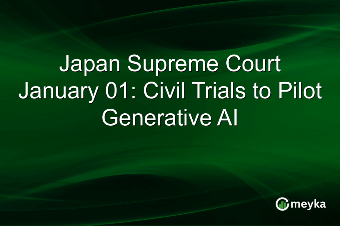 Japan Supreme Court January 01: Civil Trials to Pilot Generative AI Japan Supreme Court January 01: Civil Trials to Pilot Generative AI