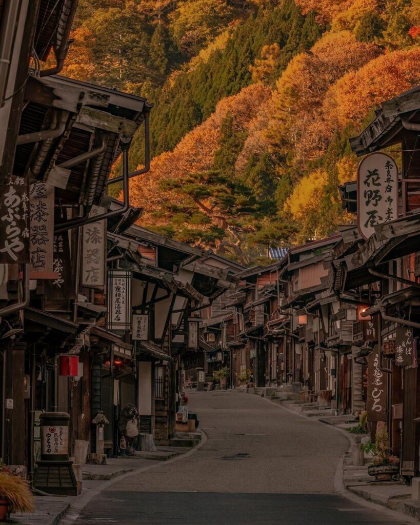 A view of Narai-juku in Nagano