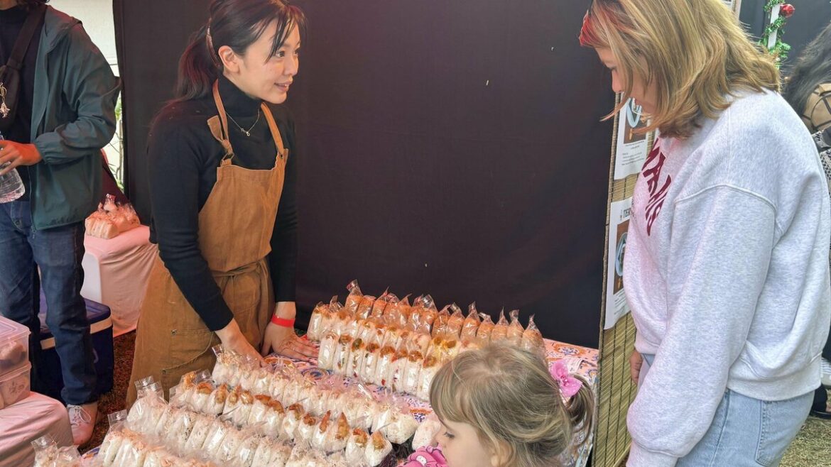 Japanese women promoting onigiri, sake in world's most populous India