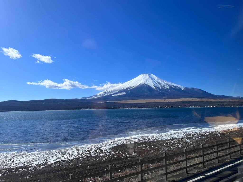 mount fuji from lake yamanaka