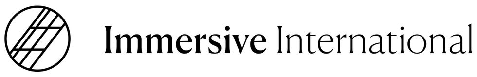 Logo of Immersive International with an abstract geometric circle on the left.