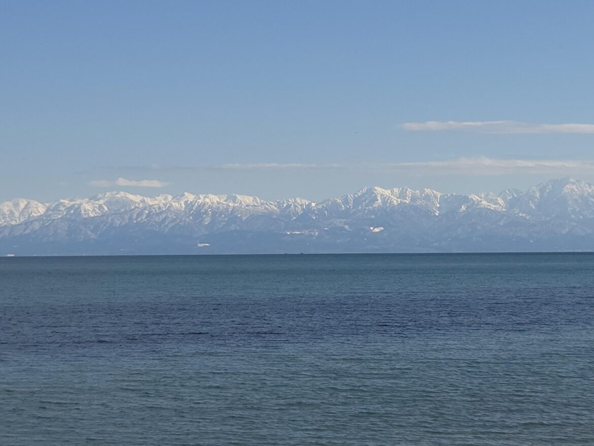 I found the most breathtaking view of the Japanese Alps from across the sea. Truly a hidden gem for those visiting the Hokuriku area
