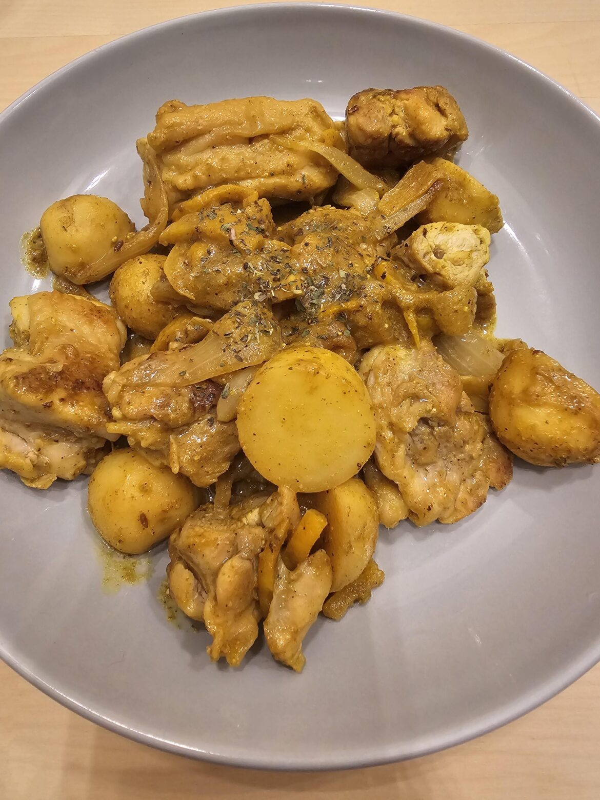 Homemade yuzu chicken curry