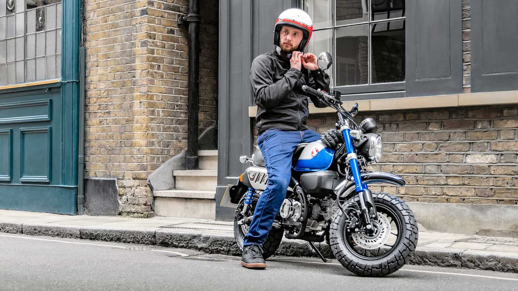 Rider sitting on a 2021 Honda Monkey