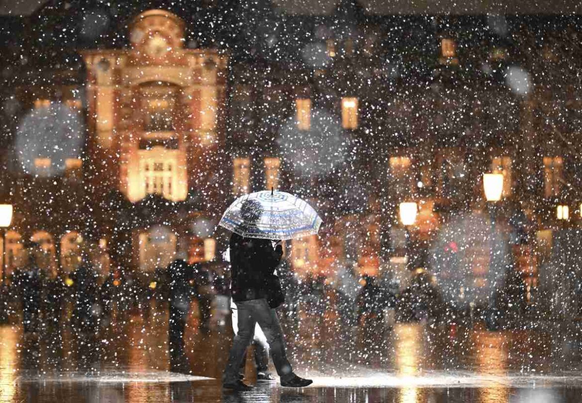 Central Tokyo, Yokohama Observe 1st Snowfall of Season; 12 Days Later Than Last Year Central Tokyo, Yokohama Observe 1st Snowfall of Season; 12 Days Later Than Last Year
