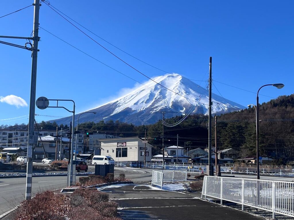 mount fuji from fujiyoshida