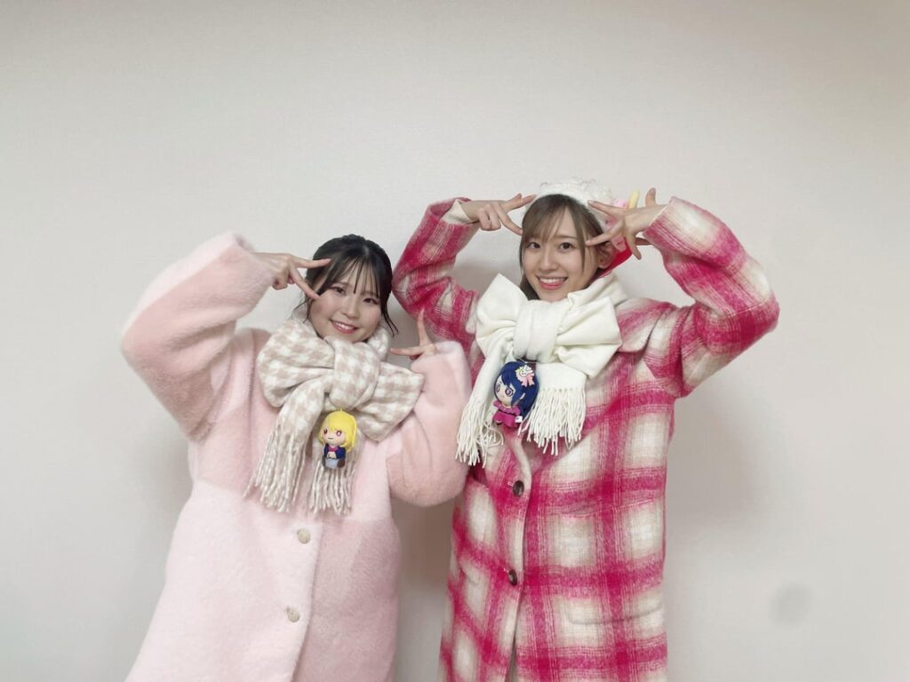 Takahashi Rie and Igoma Yurie (Mother and daughter) at the Sapporo Snow Festival