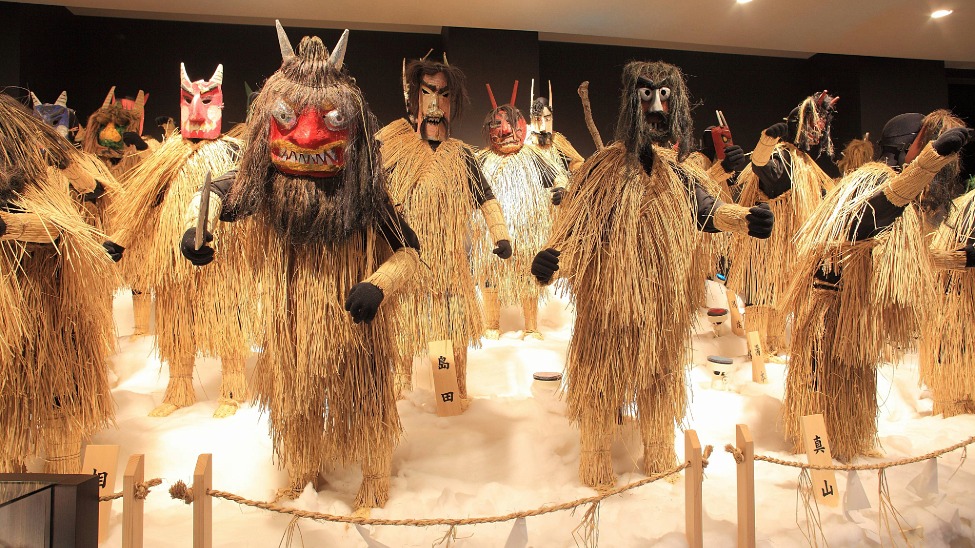 The Namahage Museum showcase various masks and costumes, giving visitors an insight into the folklore of the Oga namahage