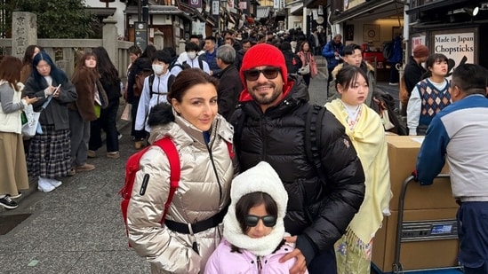 Inside Soha Ali Khan, Kunal Kemmu’s fun Japan trip: Inaaya wears kimono, family feasts on local food, enjoys snow Cricket in L1