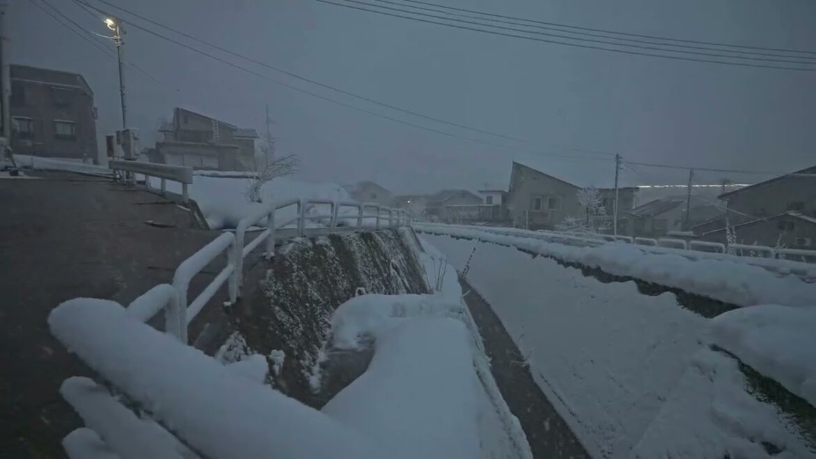 Snowfall in Niigata, Japan