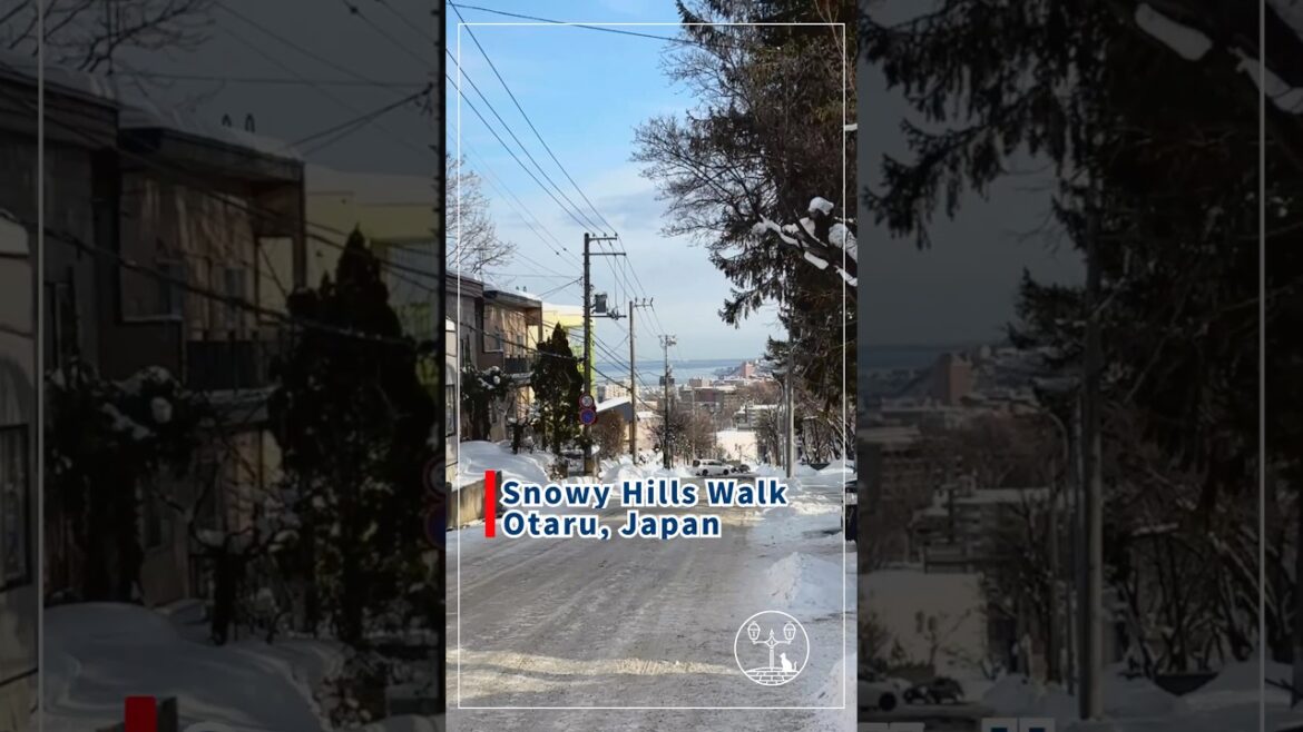 WALKING TOUR JAPAN IN OTARU|Snowy Hills Walk with Evening Sky | Peaceful Otaru Shorts WALKING TOUR JAPAN IN OTARU|Snowy Hills Walk with Evening Sky | Peaceful Otaru Shorts